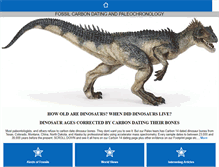 Tablet Screenshot of dinosaurc14ages.com